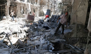 مقتل 48 شخصًا في غارات جوية على حمص بينهم أم وأطفالها الخمسة
